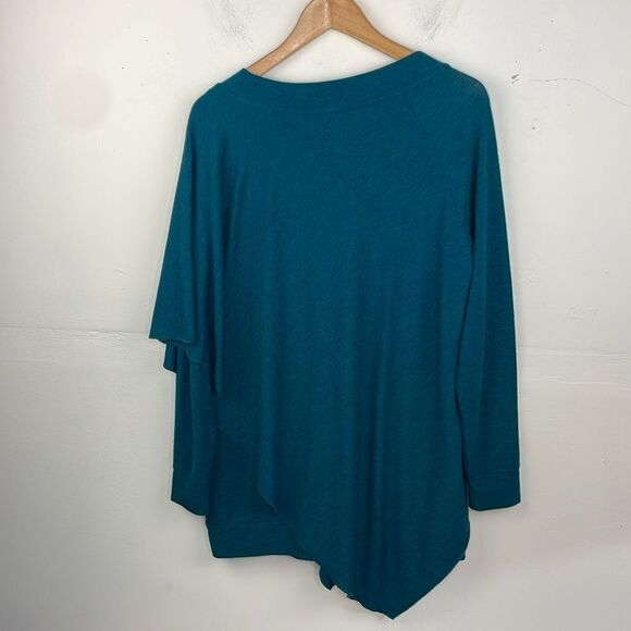 Soft Surroundings Teal Madeline Tunic light sweater long sleeve size Small - Picture 5 of 14